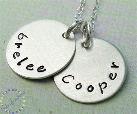 Personalized Names Pendant: Sterling Silver Jewelry With Engraving on ...