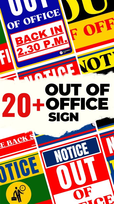 20+ Out Of Office Sign | Download Printable PDFs