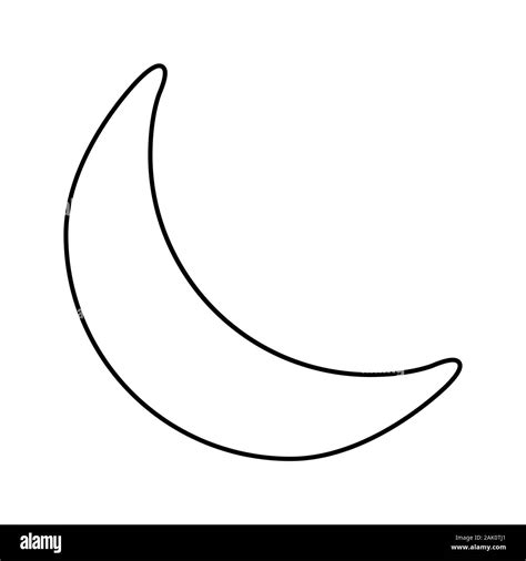 Crescent Moon Outline Clipart