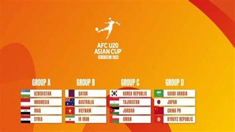 Jadwal Piala Asia U20 Uzbekistan 2023 Lengkap Daftar Pembagian Grup ...