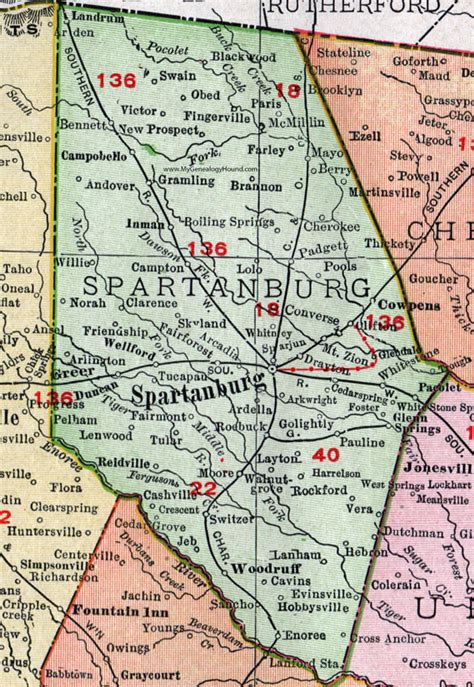 Map Of Spartanburg County Sc District Map - Bank2home.com