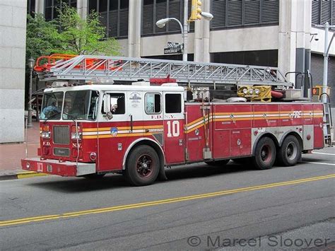 Fire Engines Photos - Ladder 10 Seagrave FDNY