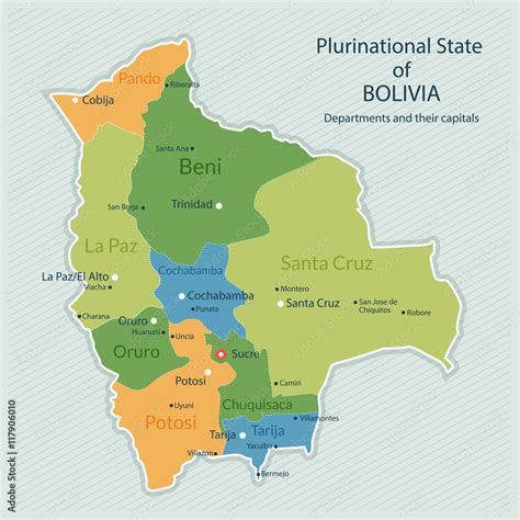 Bolivia Capital Map