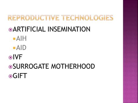 REPRODUCTIVE TECHNOLOGY - ppt download