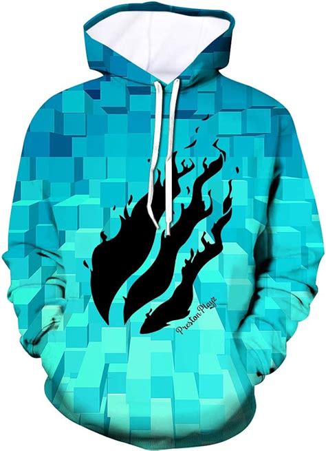 diqiuzhiyan Preston Fire Nation Playz Gamer Flame Hoodie for Boys Girls ...