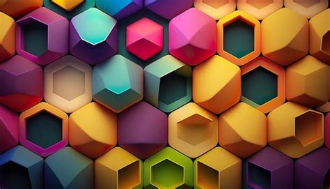 Premium Photo | Colorful 3d shapes wallpapers that are high definition ...