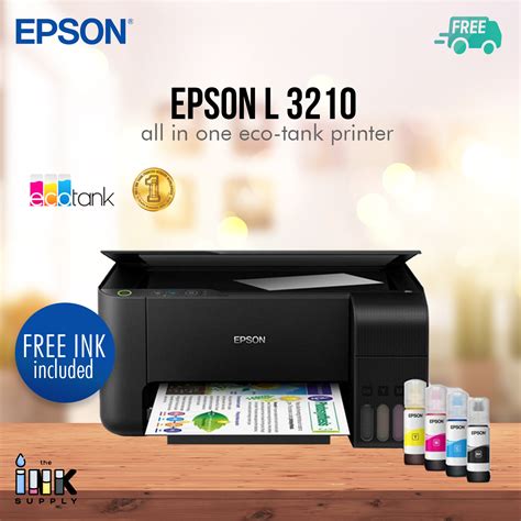 Epson EcoTank L3210 with FREE INK All in One Printer 3 in 1 Scanner ...