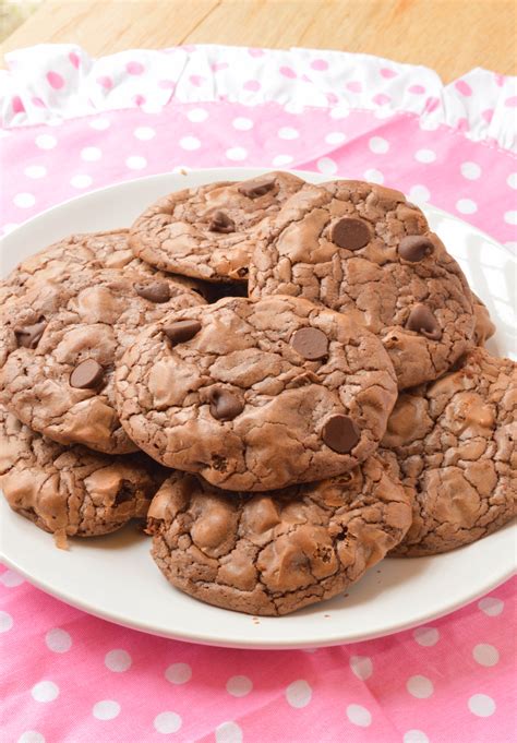 Double Chocolate Fudge Cookies