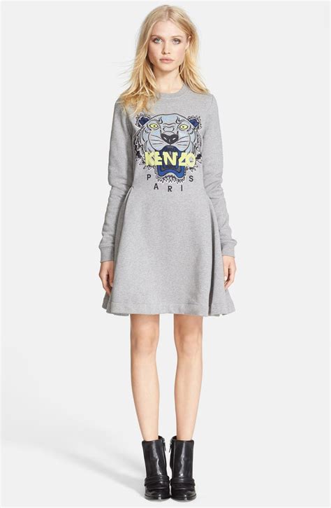 KENZO Tiger Embroidered Sweatshirt Dress | Nordstrom