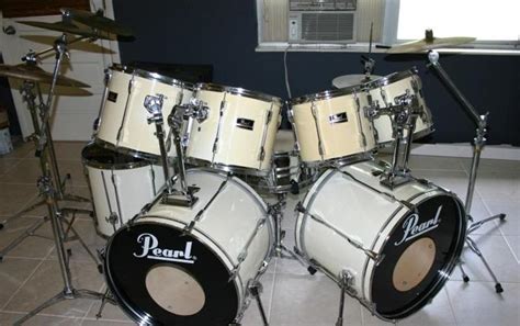 9 Pc. Pearl Export Drum Set w/ Zildjian A Custom Cymbals - (SW ...