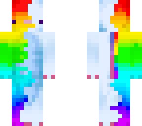 Rainbow axolotl | Minecraft Skin