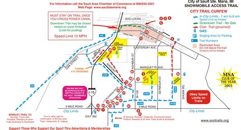 Sault Ste Marie Snowmobile Trail Map - Sault Ste Marie Michigan • mappery