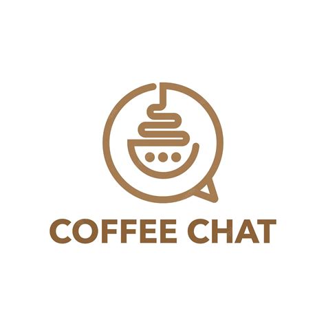 Premium Vector | Coffee and chat logo design template for branding design