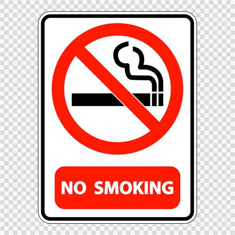 No smoking sign label on transparent background 2261110 Vector Art at ...