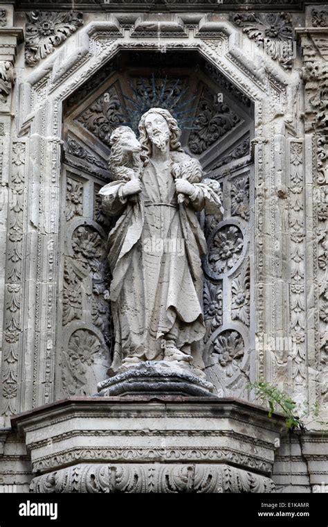 Saint Michael's church - Jesus shepherd statue Stock Photo - Alamy