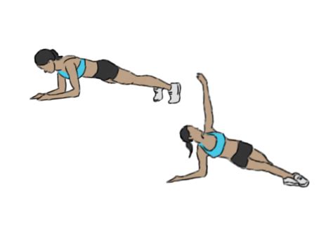 Low plank rotations - GoFitnessPlan