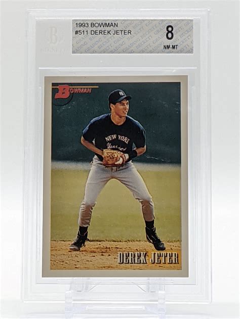 1993 Bowman Derek Jeter Rookie Card #511 BGS 8 New York Yankees - Hall ...