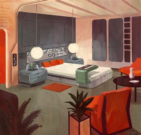 Retrofuturistic bedroom I painted : RetroFuturism | Retro futurism ...