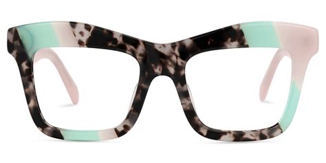 Hilda - Rectangle Pink/Tortoise Eyeglasses | Vooglam