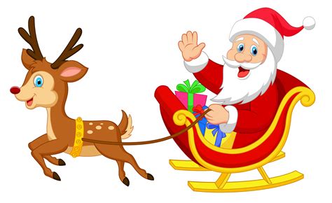 Santa Reindeer Clipart Santa Christmas Clipart Free Christmas Clipart ...