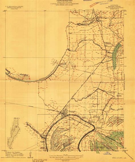 1909 Tallulah, LA - Louisiana - USGS Topographic Map - Historic Pictoric