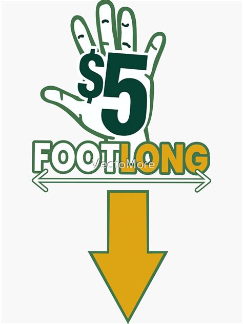 "Five Dollar Footlong" Sticker for Sale by VectoMore | Redbubble