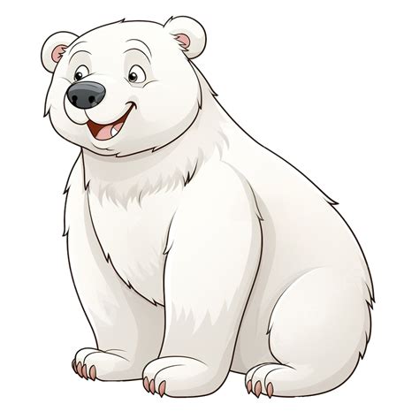 Polar Bear Cartoon Illustration, Bear Clipart, Cartoon Clipart, Bear ...