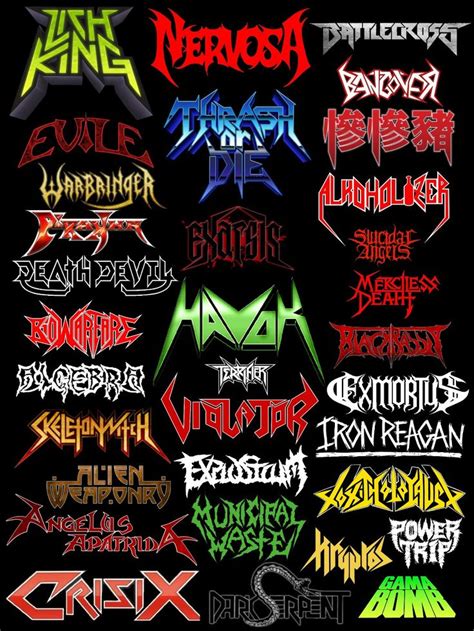 Modern Thrash Bands | Metal band logos, Thrash metal, Metal logo design