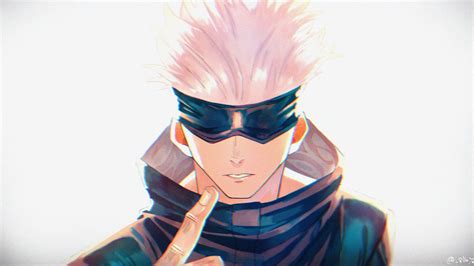 Blindfold Boy Jujutsu Kaisen Satoru Gojo Pink Hair 4K HD Jujutsu Kaisen ...