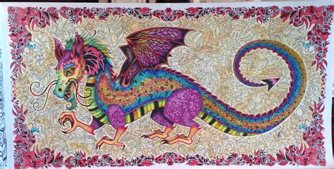 Dragon, complete, enchanted forest, last page, finished, pin ...