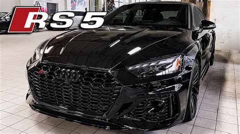 2021 Audi RS5 Sportback (450 HP) Mythos Black Walkaround Review - YouTube