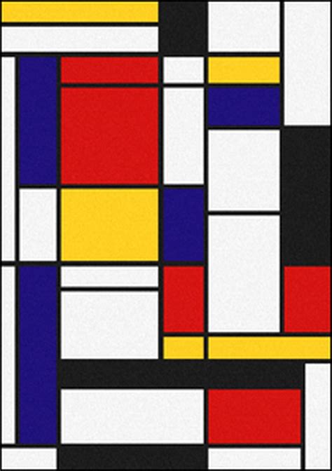 Abstract Mondrian Style Painting