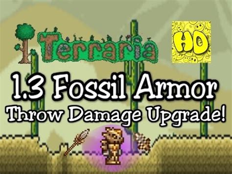 Terraria 1.3 Fossil Armor & Bone Weapons (1.3 new items and armor ...