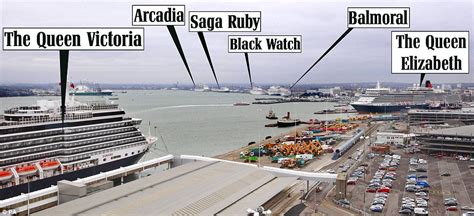 Six cruise ships docked in port of Southampton for first time in more ...