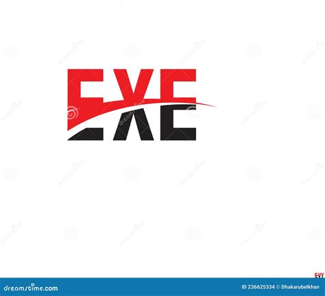 EXE Letter Initial Logo Design Vector Illustration Stock Vector ...