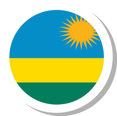 Rwanda flag circle shape, flag icon. 16707438 PNG