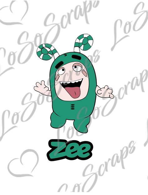 Zee, Oddbods, Kids cartoon, SVG, Jpeg, PNG