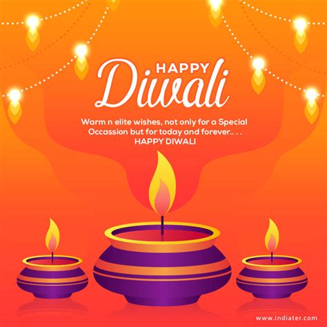 Free Beautiful Greeting Card for Wishes Diwali Festival - Indiater