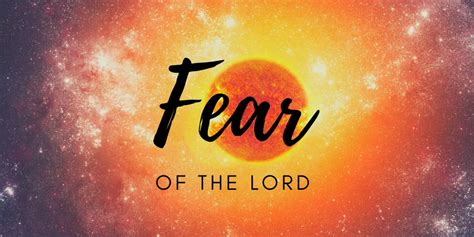 Fear Of The Lord Gift Of The Holy Spirit