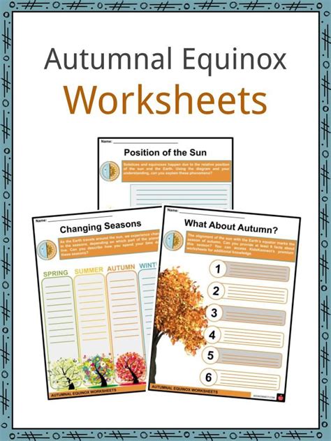 Autumnal Equinox Facts & Worksheets For Kids | Autumnal equinox ...