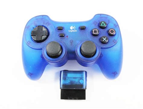 Used Playstation 2 PS2 Logitech Precision Wireless Blue Controller