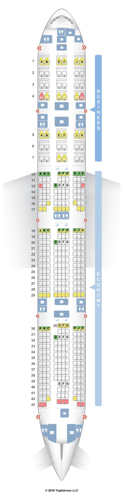 SeatGuru Seat Map Qatar Airways Boeing 777-300ER (77W) V1