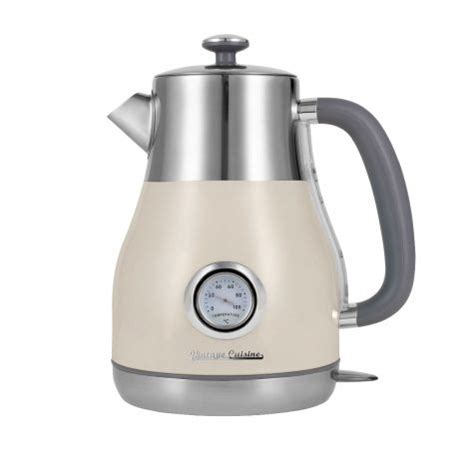 New Retro Electric Kettle with Temperature Gauge by Vintage Cuisine ...