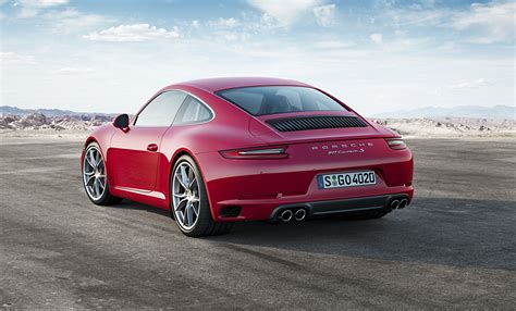 Foto Porsche 2015 911 Carrera S Coupe Rot Autos Hinten