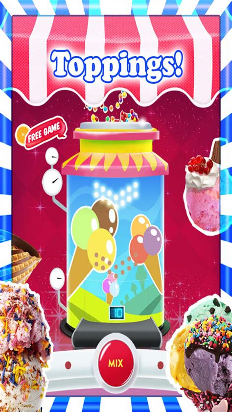 An Ice Cream Parlour Game FREE!! Make cones with flavours and toppings ...