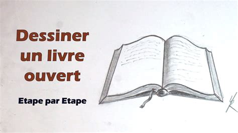 Dessin livre ouvert facile, comment dessiner un livre ouvert - YouTube