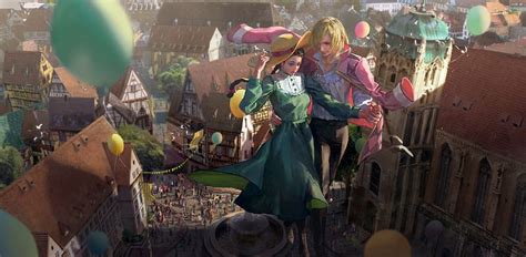 Anime, Howl's Moving Castle, Howl Jenkins Pendragon, Sophie Hatter, HD ...