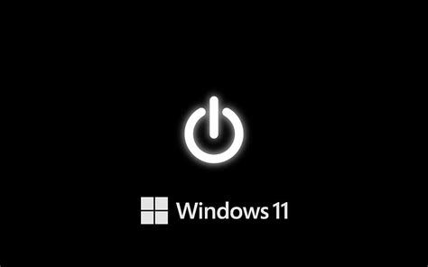 Dark Backgrounds for Windows 11 with Power Button and Logo, windows 11 ...