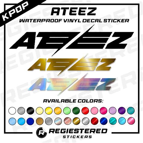 KPOP ATEEZ Logo Vinyl Decal Sticker Waterproof | Shopee Philippines