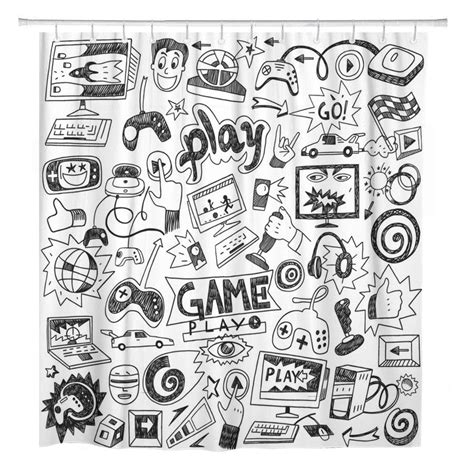 Video Computer Games Doodles Play Console Control Digital Technology ...